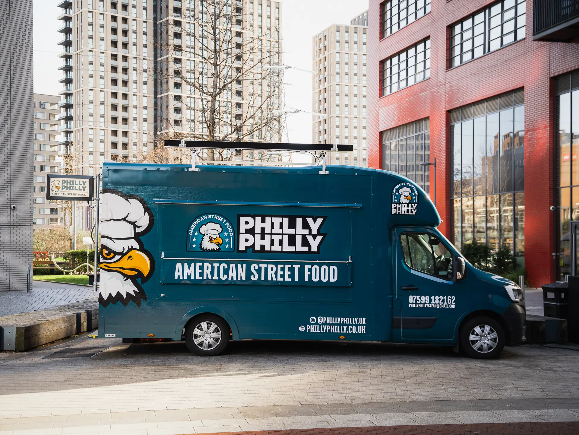 The Philly Philly food truck serving cheesesteaks at a UK event