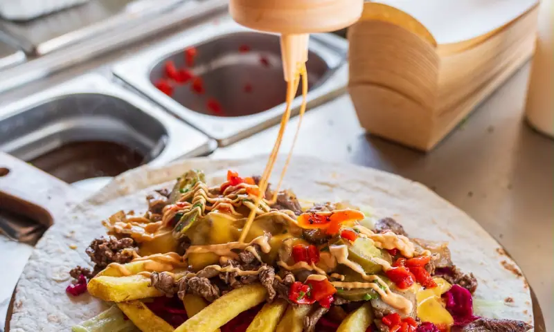 Philly cheesesteak wrap